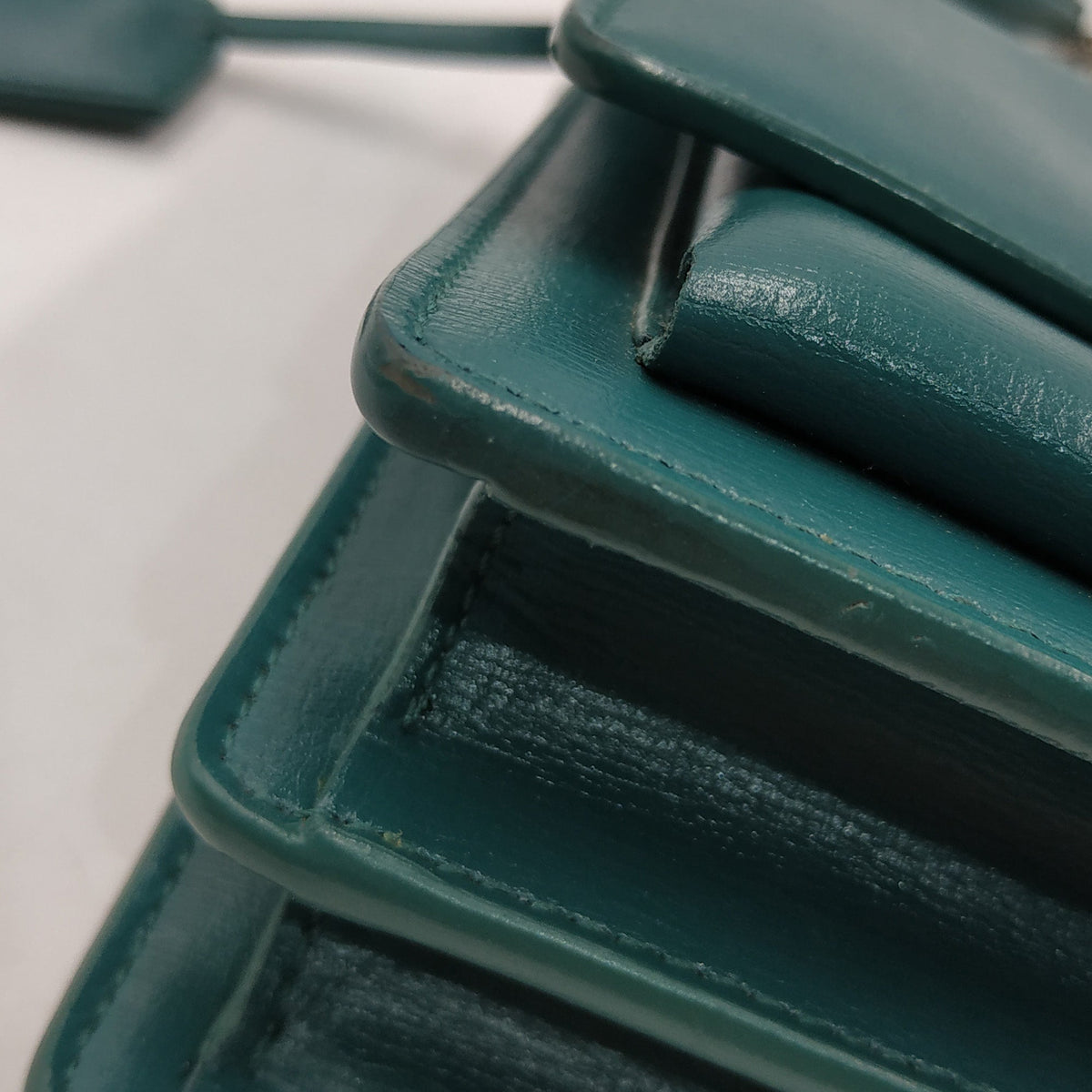 Medium Sunset Bag with Silver Hardware Green