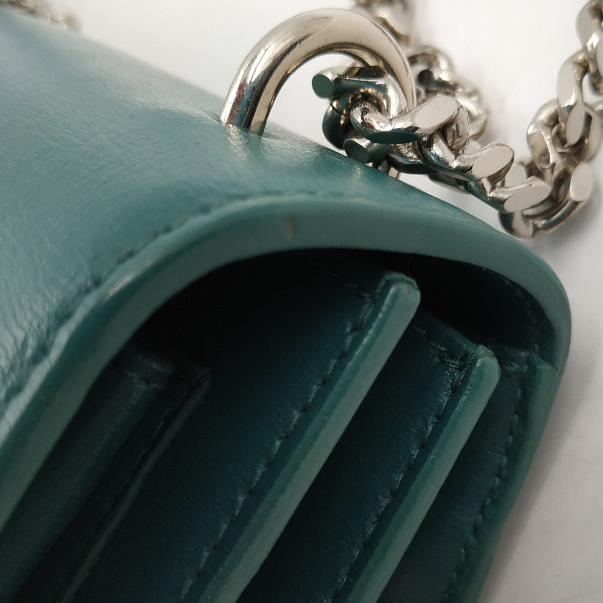 Medium Sunset Bag with Silver Hardware Green