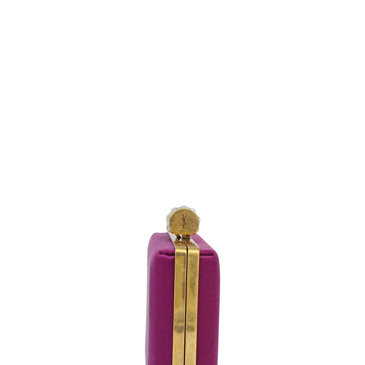 Minaudiere Satin Clutch Fuchsia