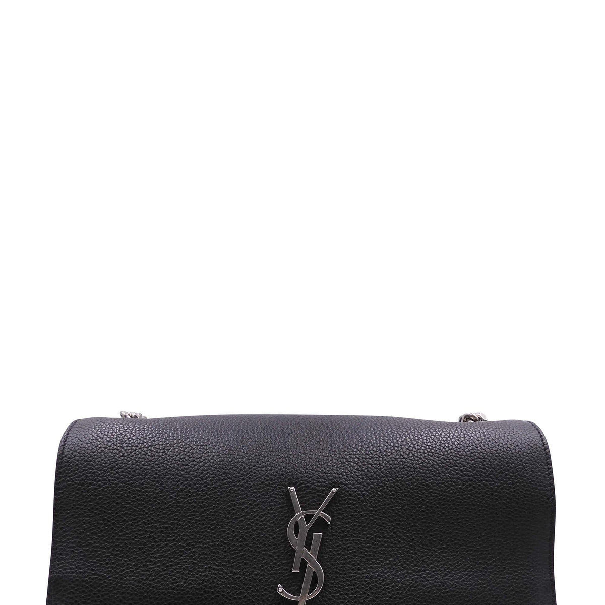 Monogram Fold Over Shoulder Bag Black
