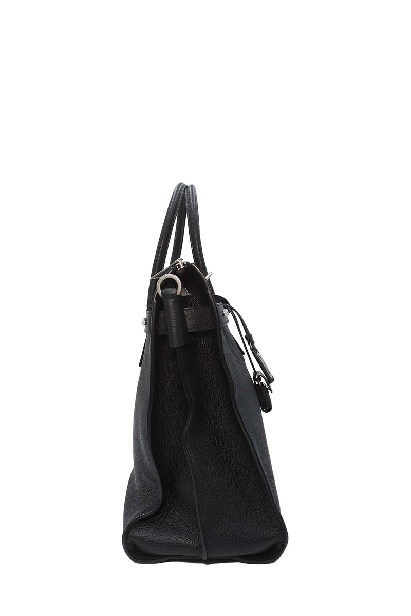 Sac De Jour North/South in Grained Leather Black