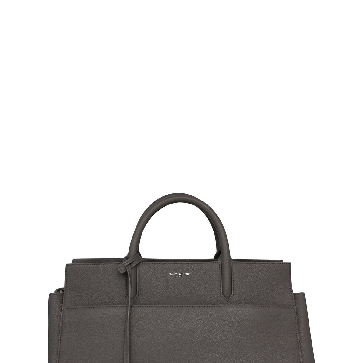 Small Cabas Rive Gauche with Front Pocket Grey
