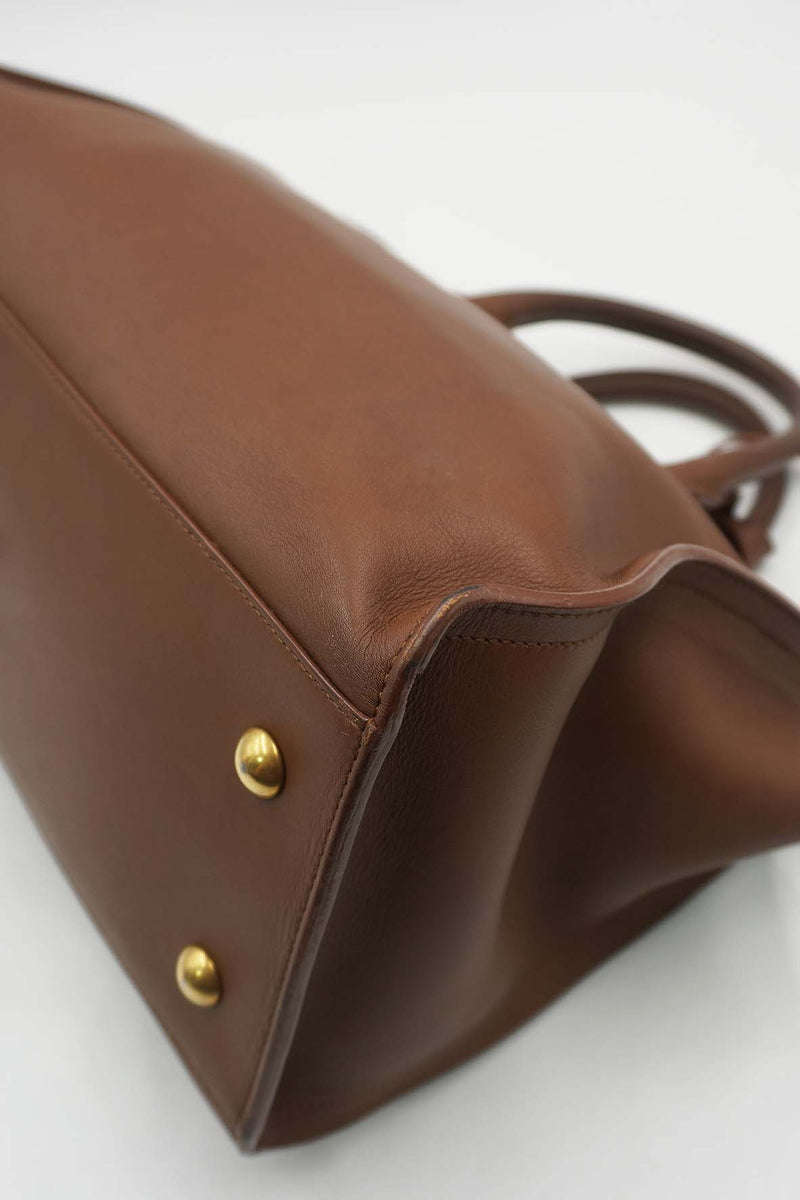 Small Cabas Y-Ligne Leather Brown