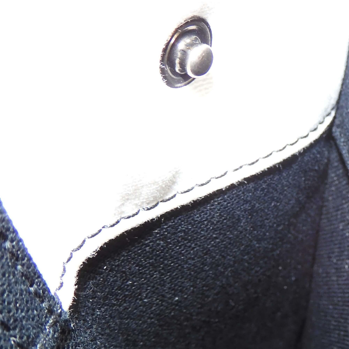 Striped Canvas Noe Cabas Tote Black White