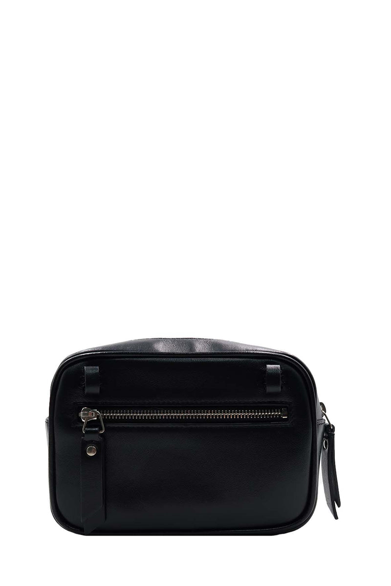 Studded Chevron Quilted Lou Belt Bag Black