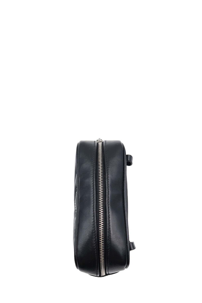 Studded Chevron Quilted Lou Belt Bag Black