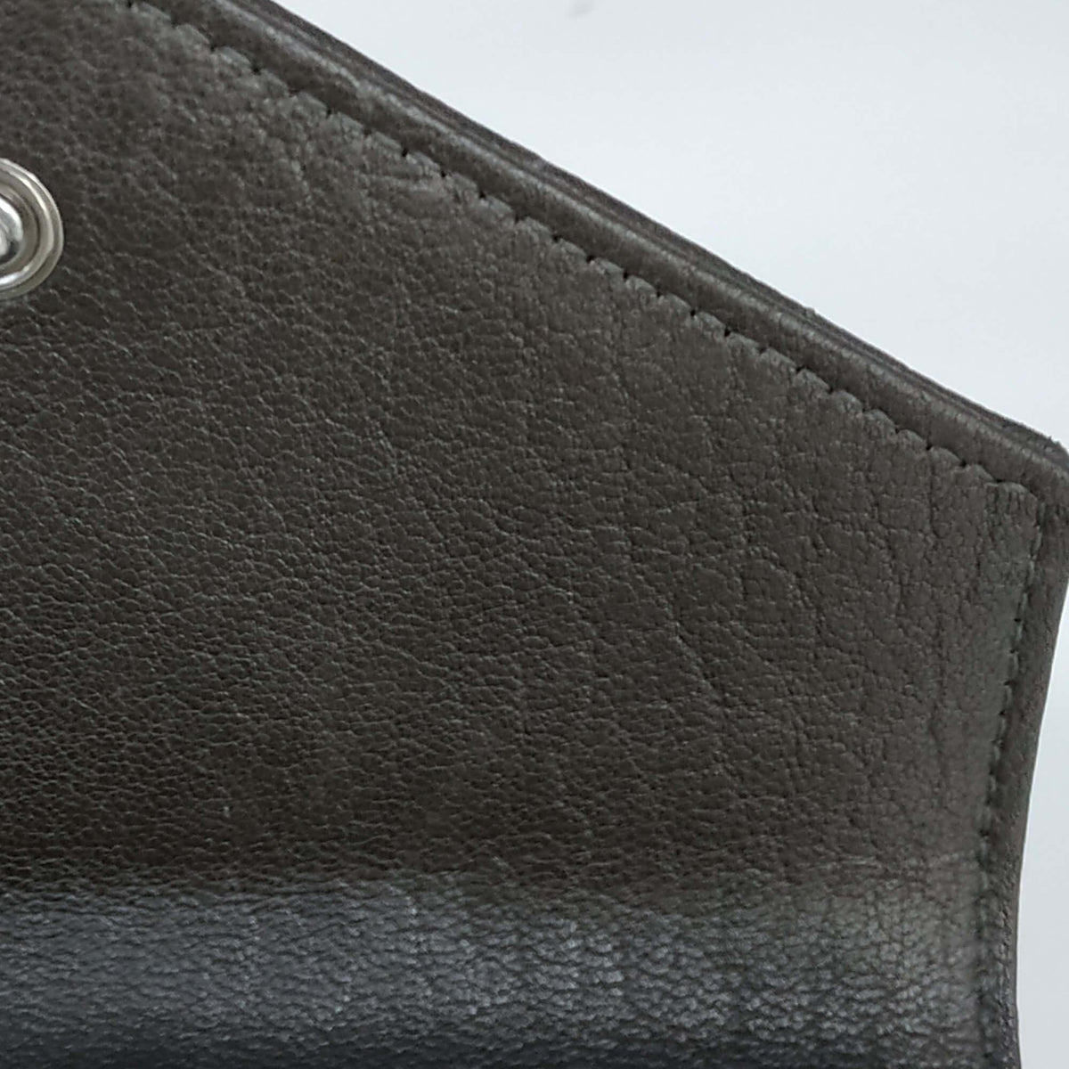 YSL Compact Wallet Dark Brown