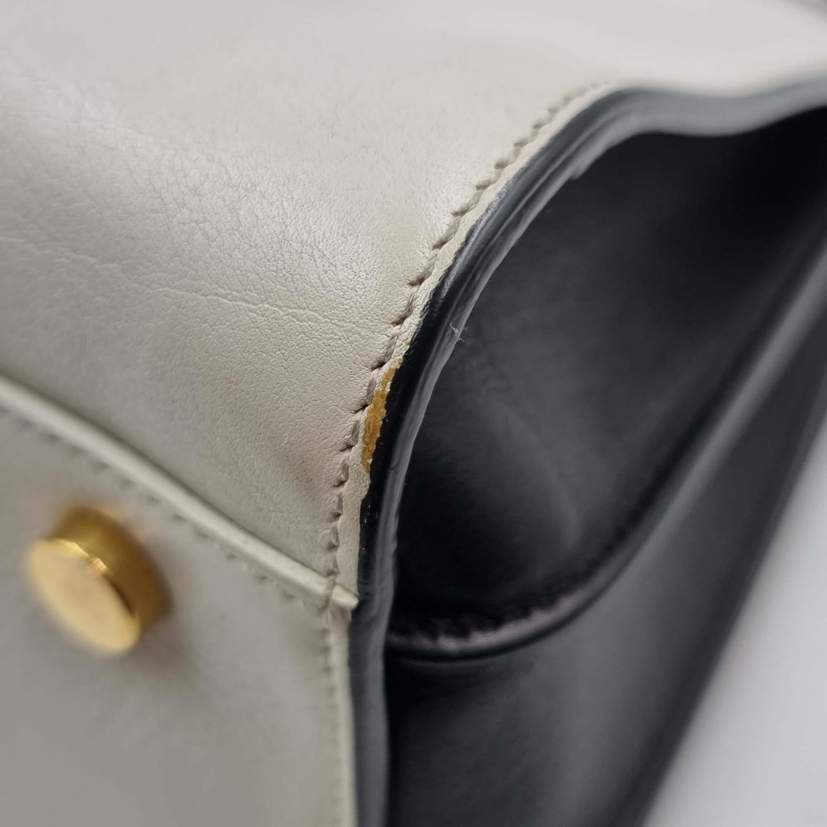 Classic Small Sac De Jour Bicolor White