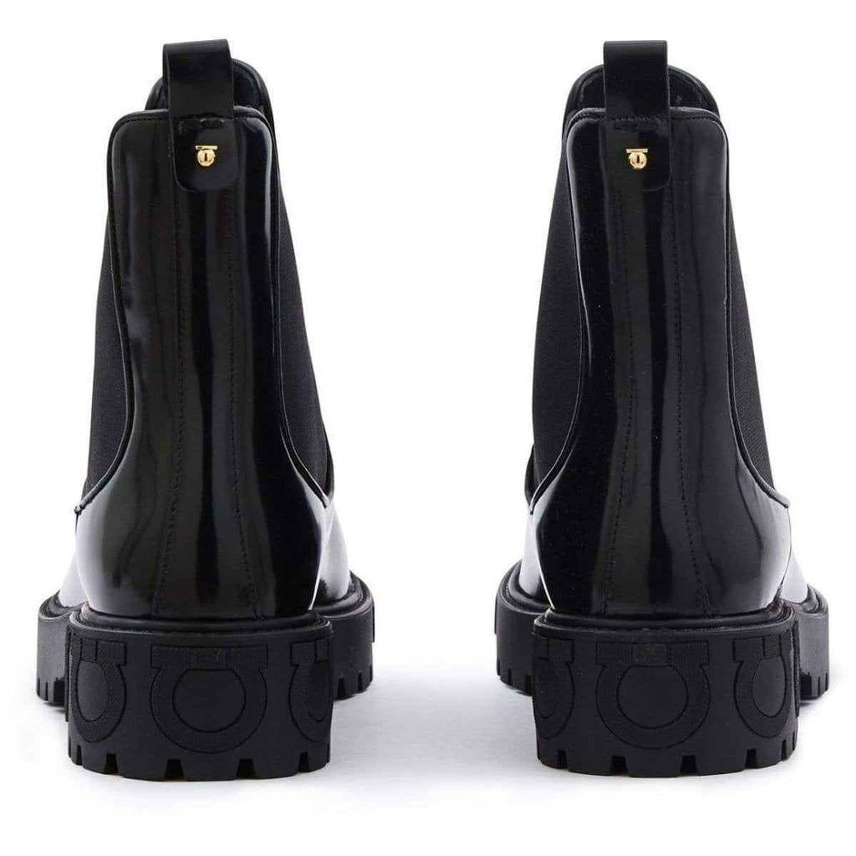 Varsi Leather Gancini-Sole Chelsea Boots