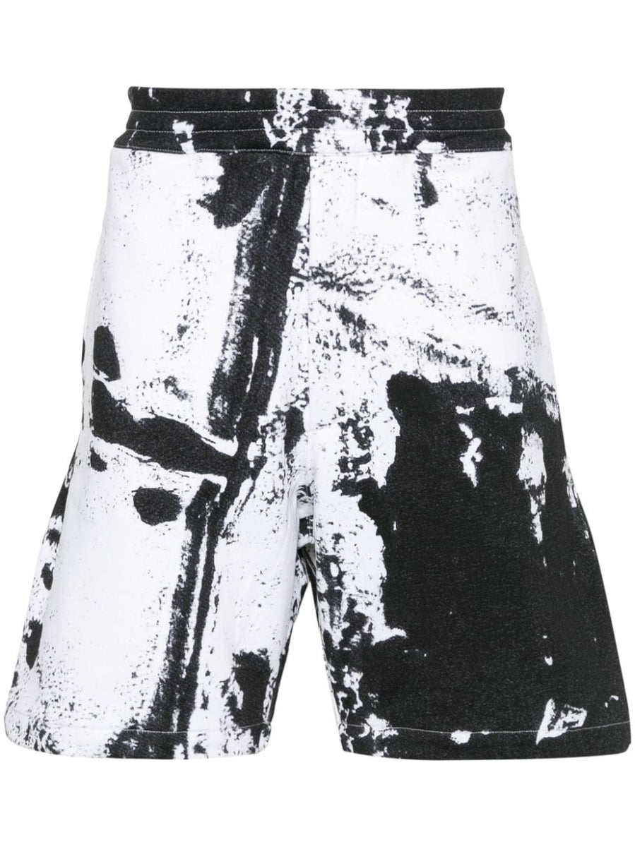 Alexander Mcqueen Men Printed Organic Cotton Shorts