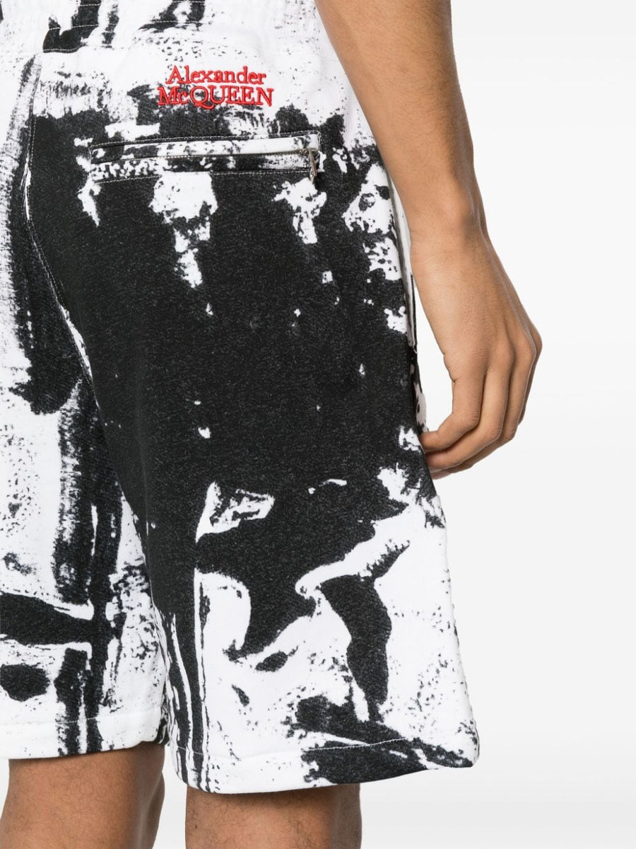 Alexander Mcqueen Men Printed Organic Cotton Shorts