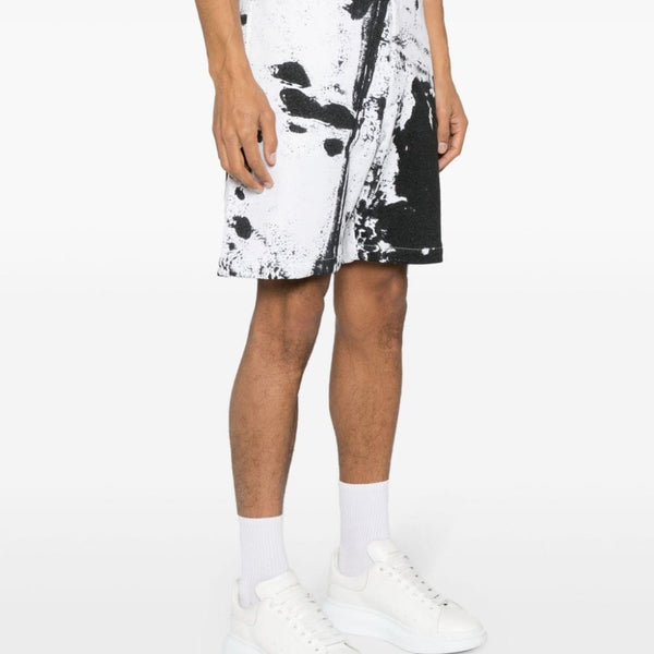 Alexander Mcqueen Men Printed Organic Cotton Shorts