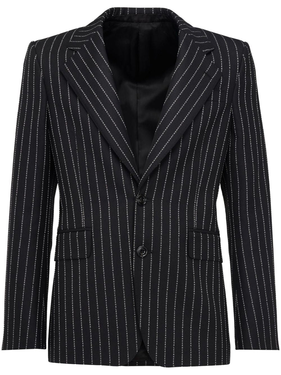 Alexander Mcqueen Men Pinstripe Single-Breasted Jacket