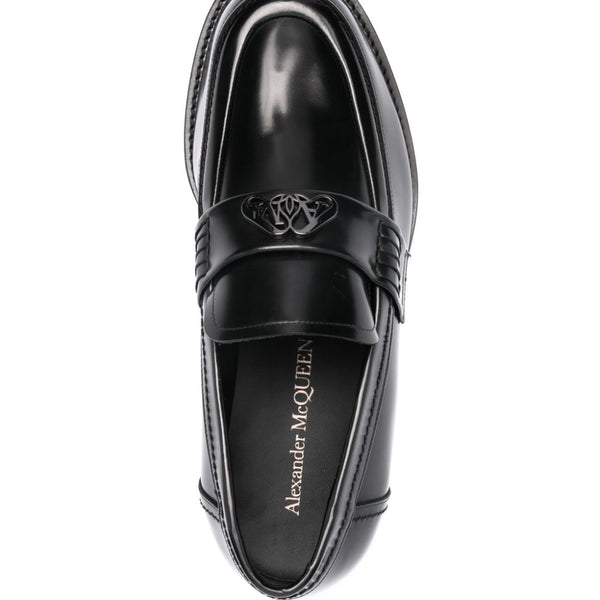 Alexander Mcqueen Men Seal Leather Loafers
