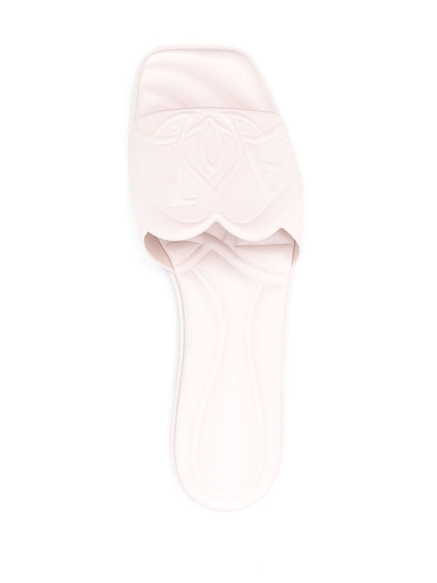 Alexander Mcqueen Women Leather Flat Sandals