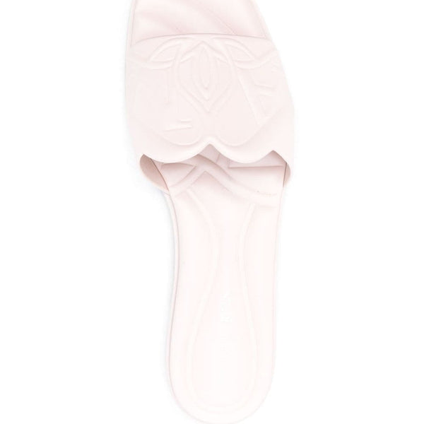Alexander Mcqueen Women Leather Flat Sandals