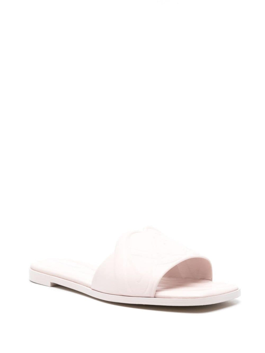 Alexander Mcqueen Women Leather Flat Sandals