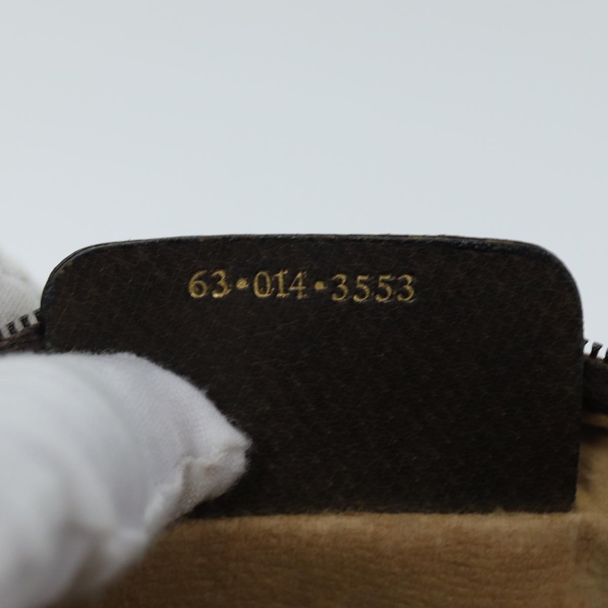 GUCCI GG Supreme Web Sherry Line Clutch Bag Beige Red 63 014 3553 Auth th4948