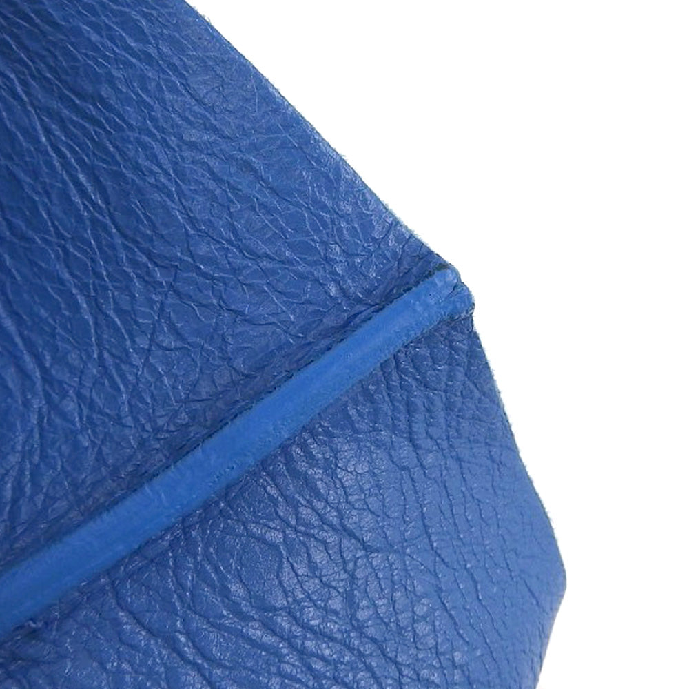 balenciaga Leather Shopper M Tote Bag Blue Black