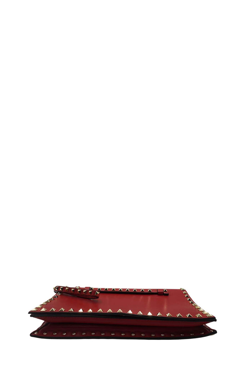 Rockstud Wristlet Leather Red