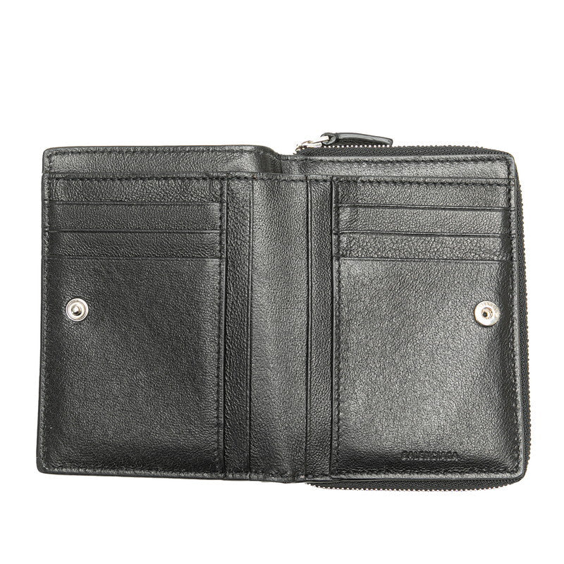 balenciaga Logo Leather Bifold Wallet