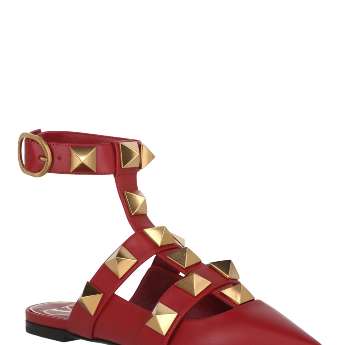 Valentino Womens Roman Stud Ballerina Shoe