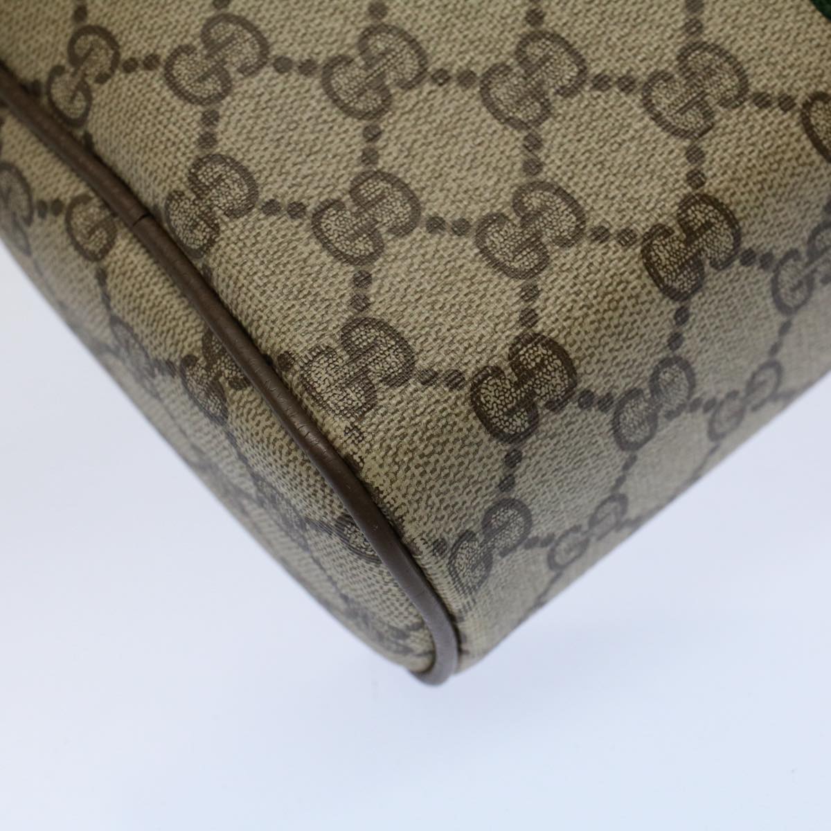 GUCCI GG Supreme Web Sherry Line Clutch Bag Beige Red Green 89 01 012 Auth yb427