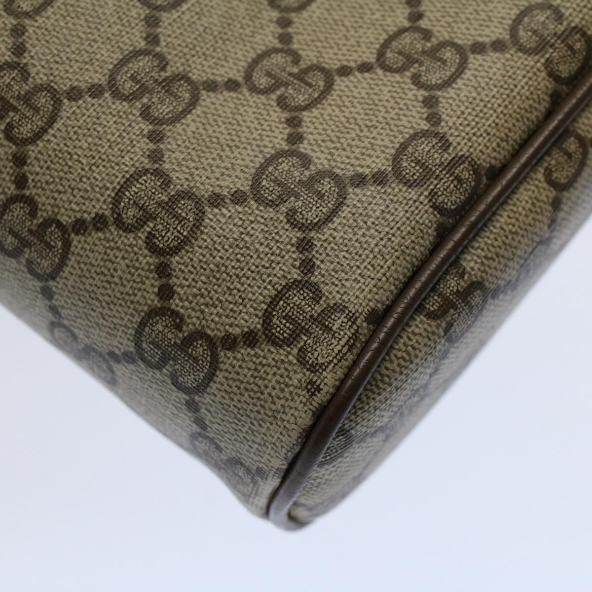 GUCCI GG Supreme Web Sherry Line Clutch Bag Beige Red Green 89 01 012 Auth yb427