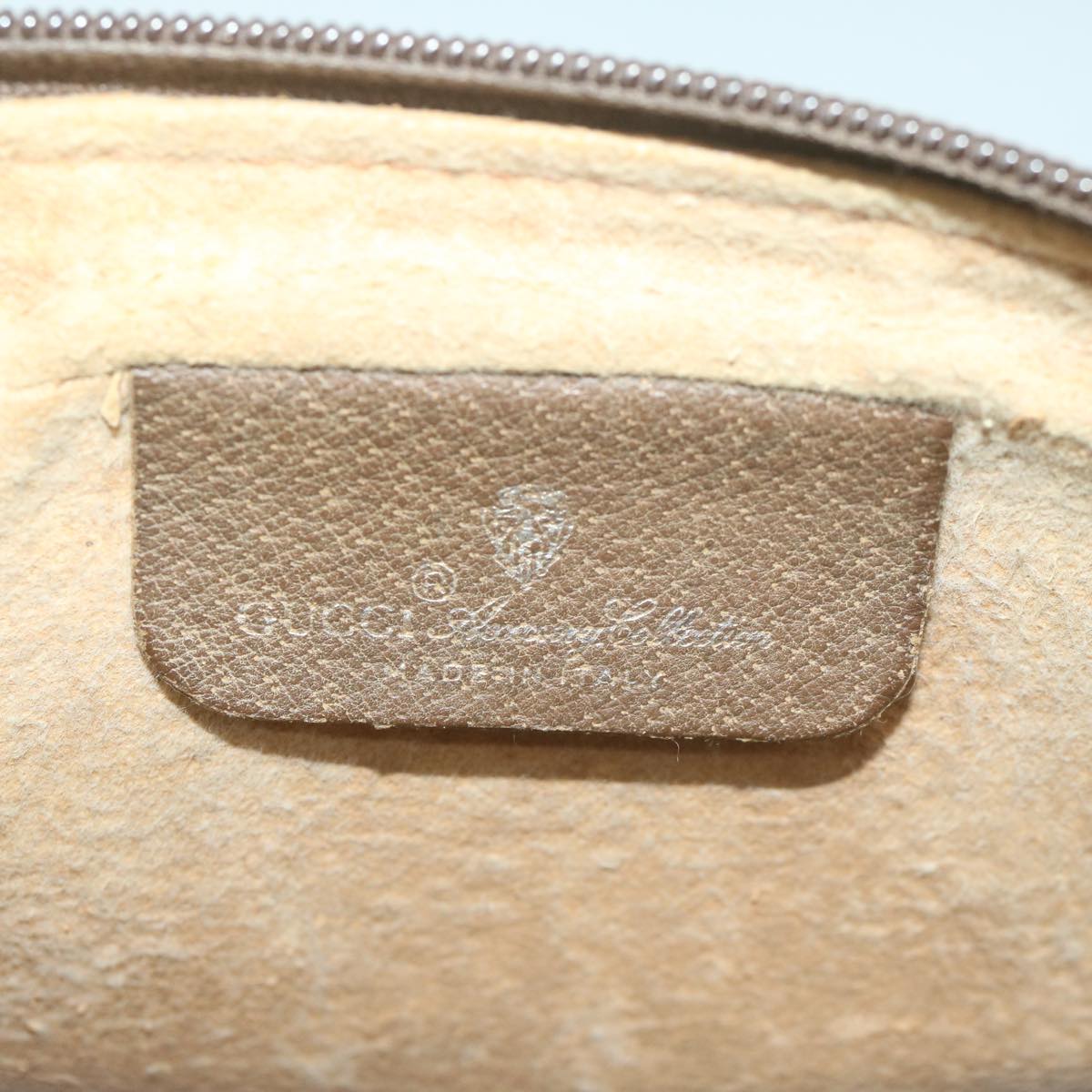 GUCCI GG Supreme Web Sherry Line Clutch Bag PVC Beige 89 01 012 Auth yk10592
