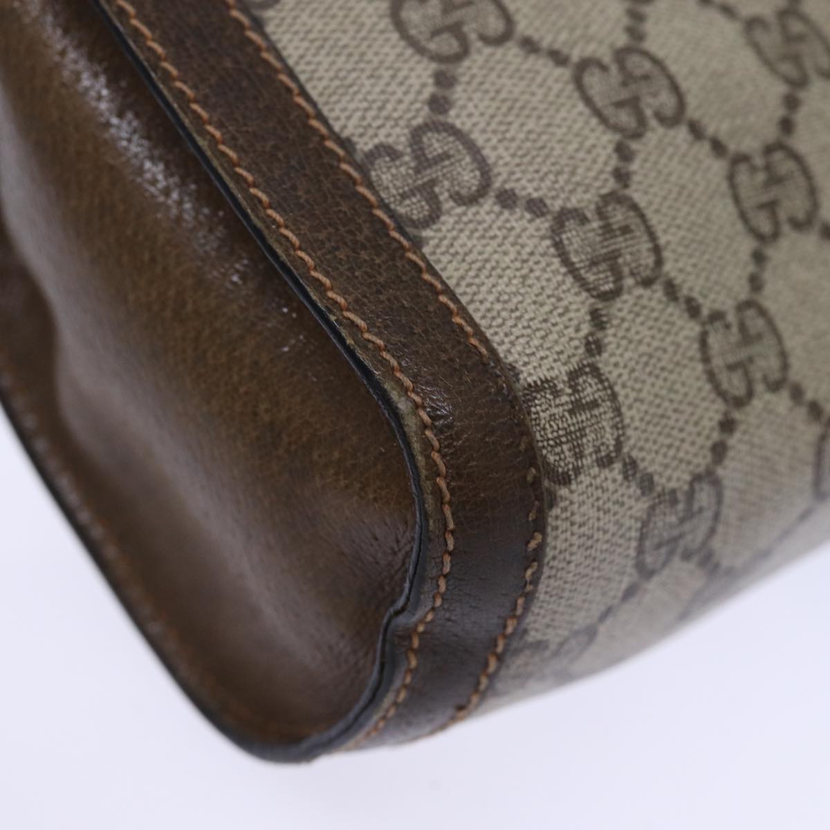 GUCCI GG Canvas Web Sherry Line Clutch Bag Beige Green 84 01 006 Auth yk12008