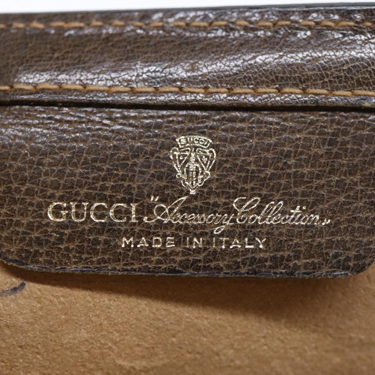 GUCCI GG Canvas Web Sherry Line Clutch Bag Beige Green 84 01 006 Auth yk12008