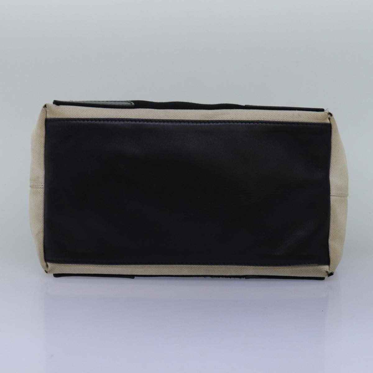 balenciaga Navy Cabas S Hand Bag Canvas White Black 339933 Auth yk12669