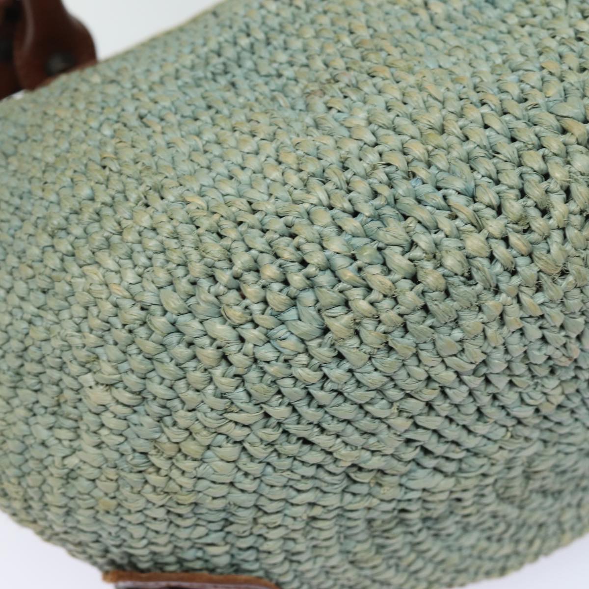 balenciaga Hand Bag Raffia Blue 236741 Auth yk13377