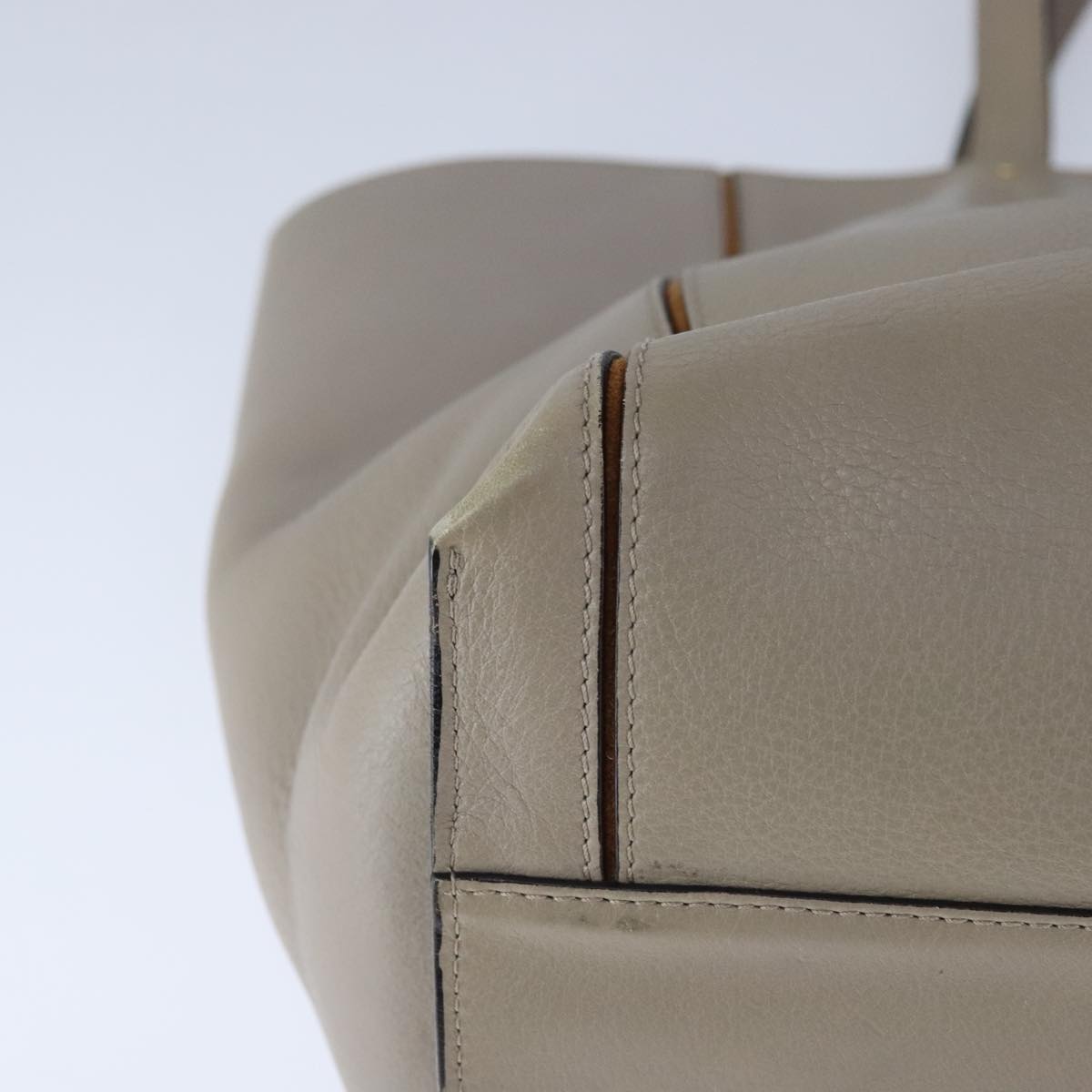 Chloe Milo Tote Bag Leather Beige Gold yk16532