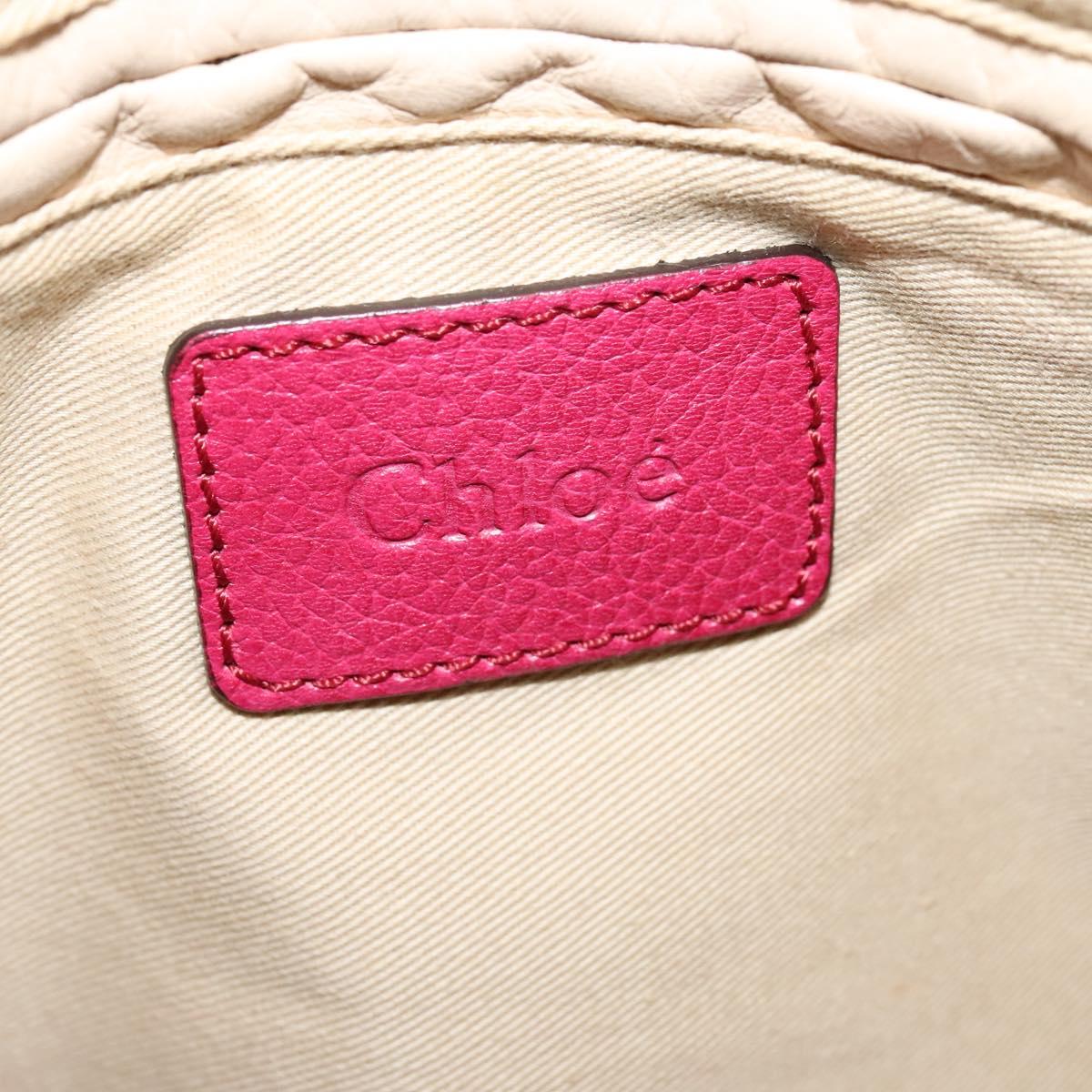 Chloe Paraty Hand Bag Leather 2way Pink Gold yk17155