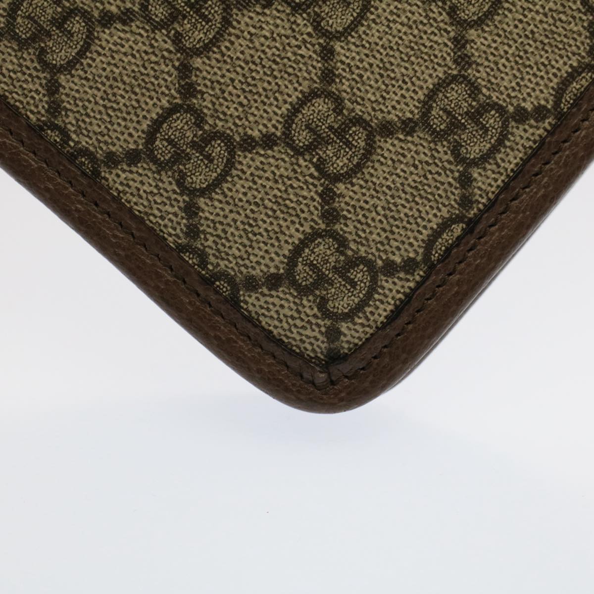 GUCCI Gg Canvas Web Sherry Line Clutch Bag Beige Red Green 597619 Auth Yk8242