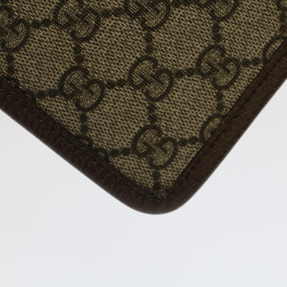 GUCCI Gg Canvas Web Sherry Line Clutch Bag Beige Red Green 597619 Auth Yk8242