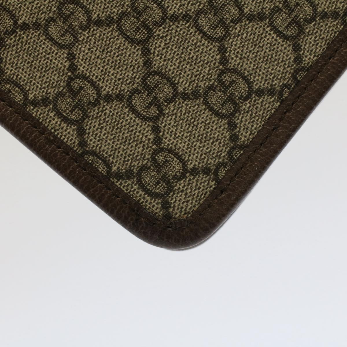 GUCCI Gg Canvas Web Sherry Line Clutch Bag Beige Red Green 597619 Auth Yk8242