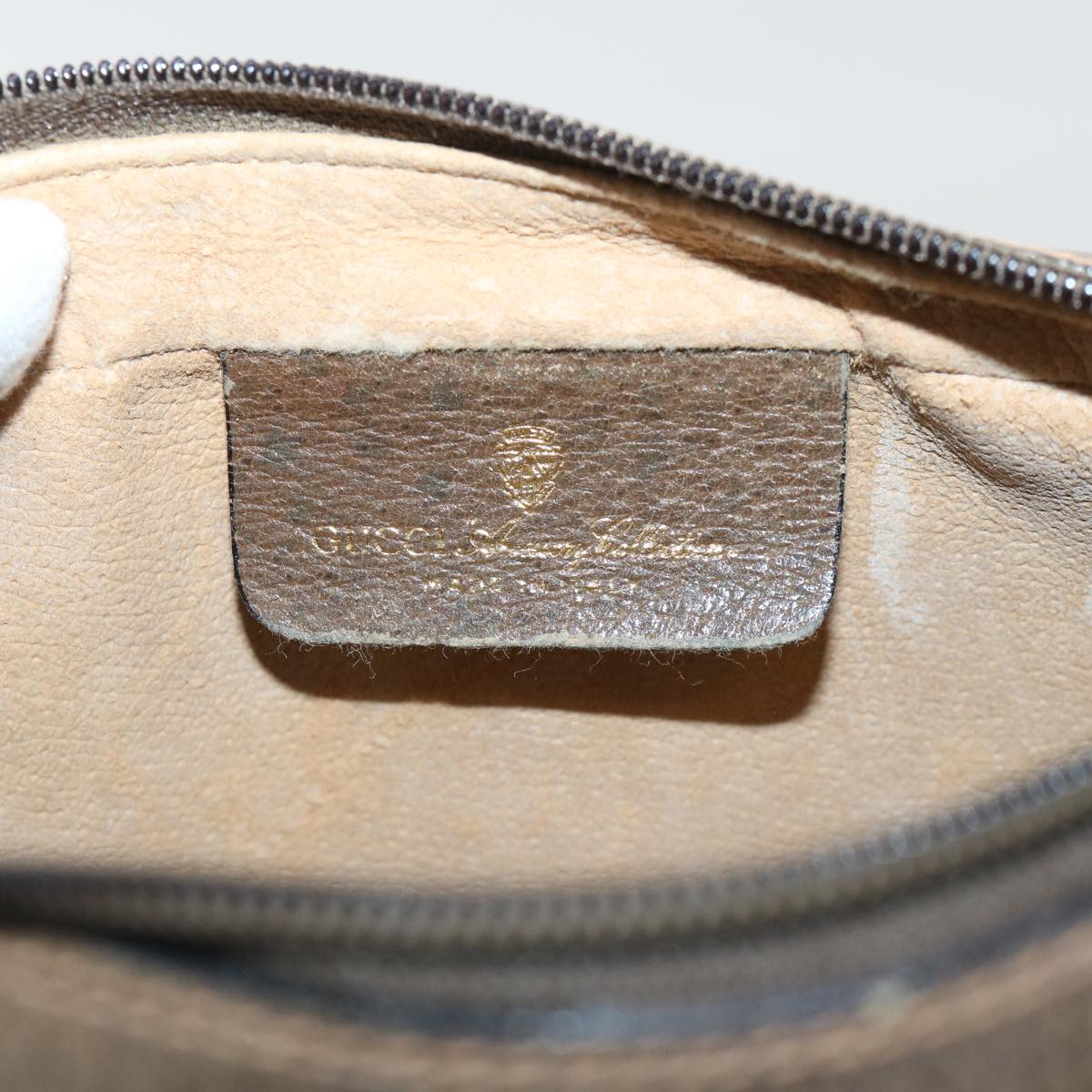 GUCCI Gg Canvas Web Sherry Line Clutch Bag Beige Red 63 01 012 Auth Yk8363b