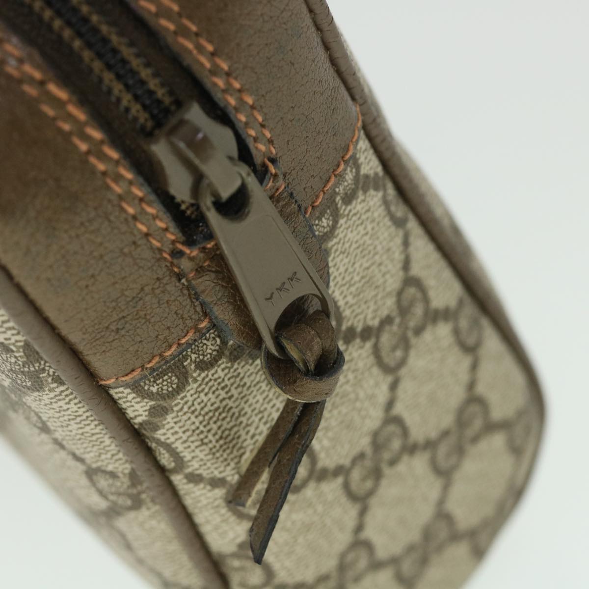 GUCCI Gg Canvas Web Sherry Line Clutch Bag Beige Red Green 89 01 012 Auth Yk8753